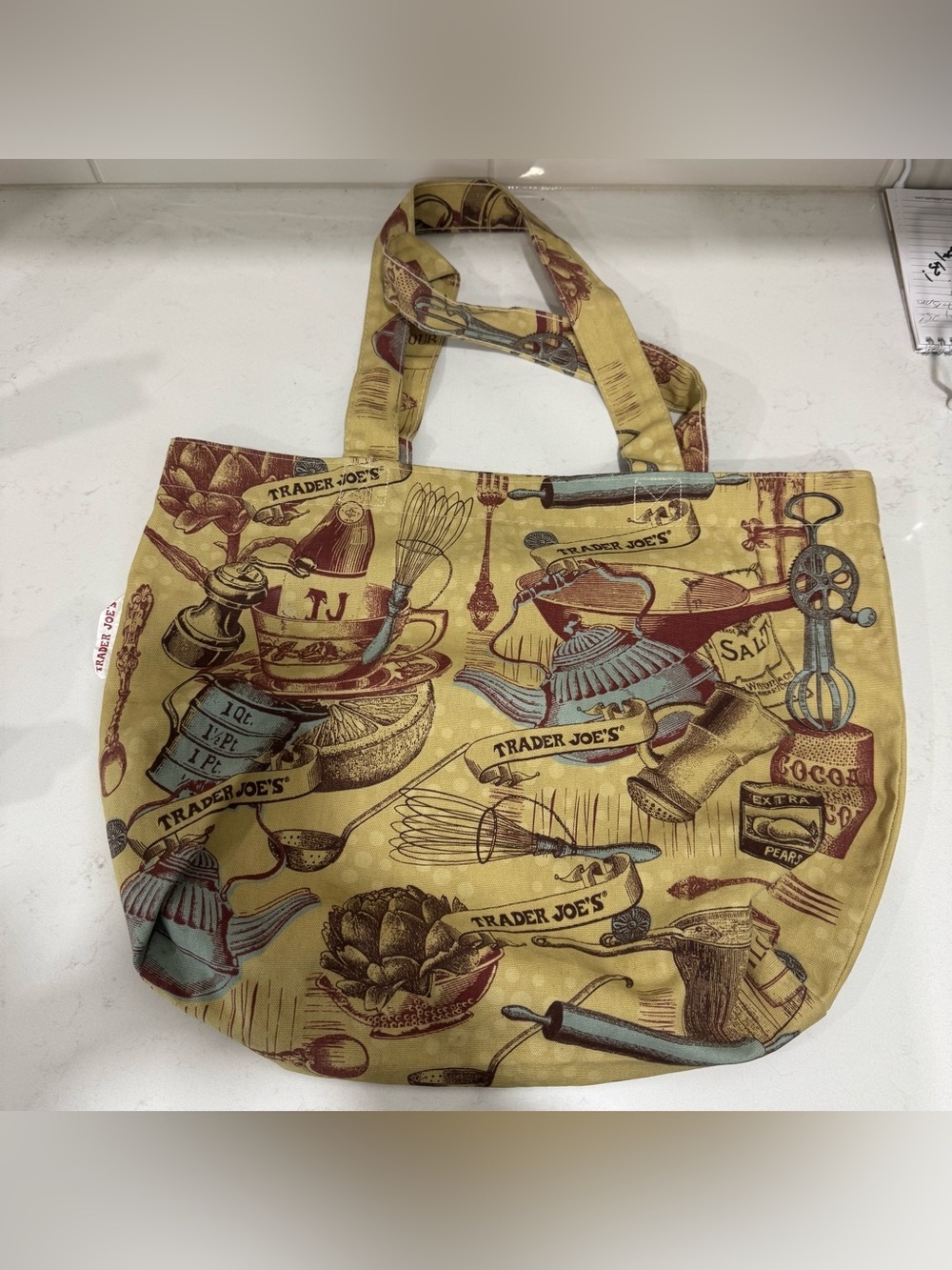 Vintage Trader Joes Print Tote Bag
